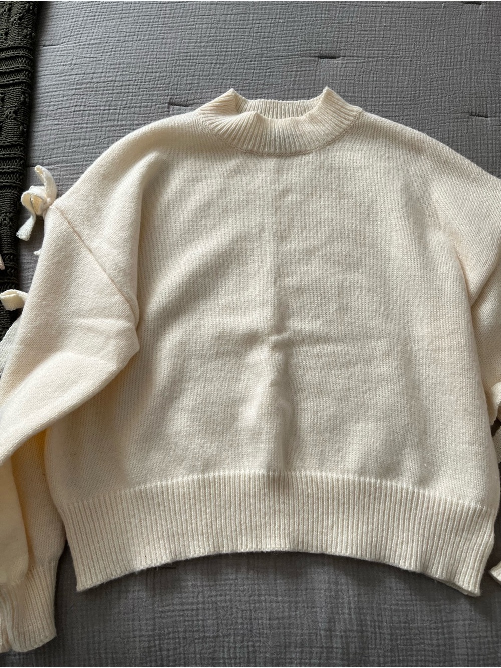 Papermoon Cream Mock Neck Sweater